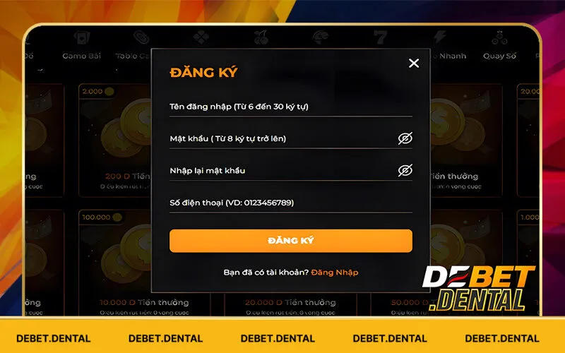 Đăng Ký Debet | Trải Nghiệm Không Gian Cá Cược Bất Tận 3 Quy trình đăng ký Debet dành cho các tân binh